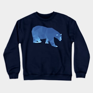 Geometric Blue Polar Bear Crewneck Sweatshirt